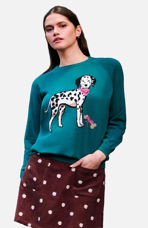 Dalmatian Intarsia Relaxed Jumper