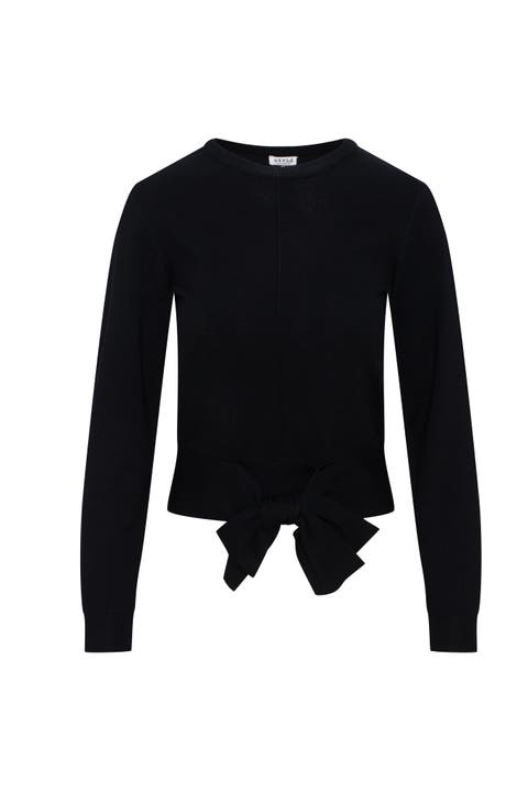 Crew Neck Bottom Tie Soft Knit Sweater