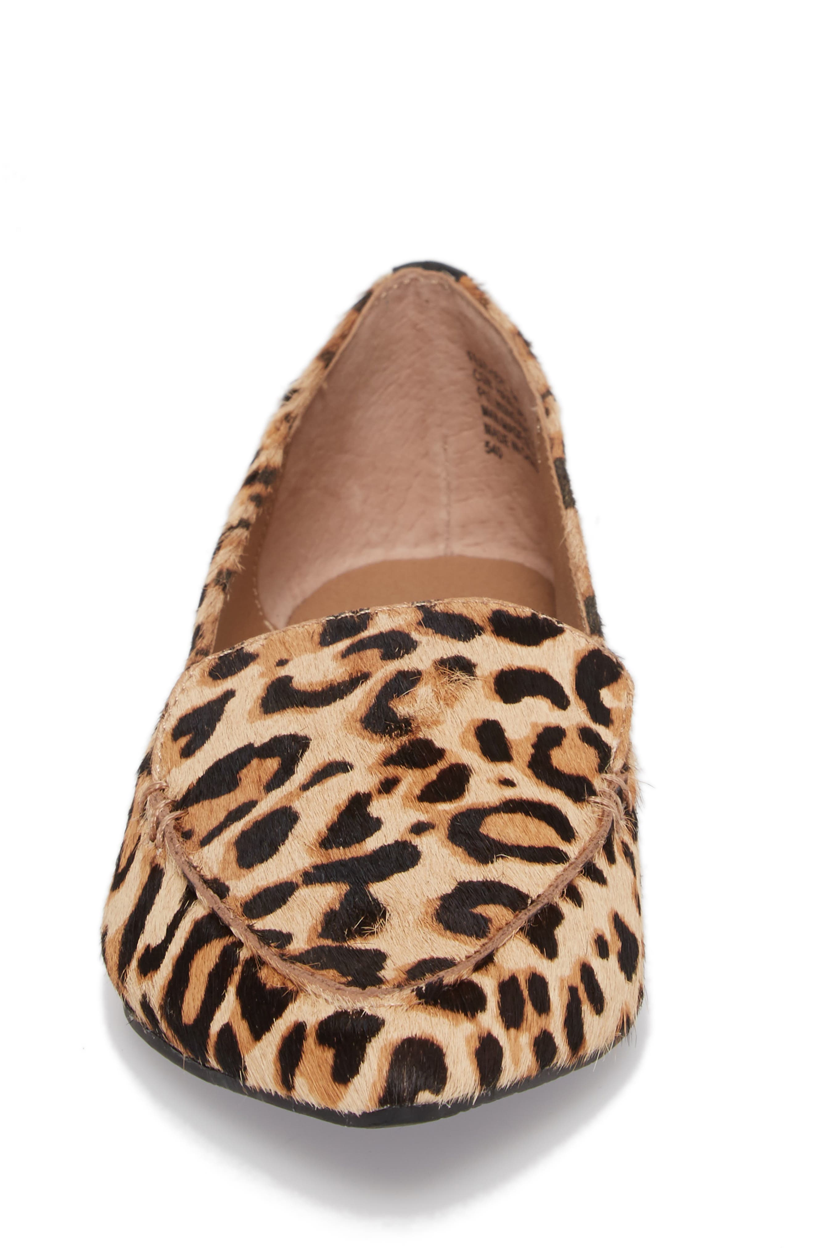 Feather Genuine Calf Hair Loafer, Alternate, color, LEOPARD