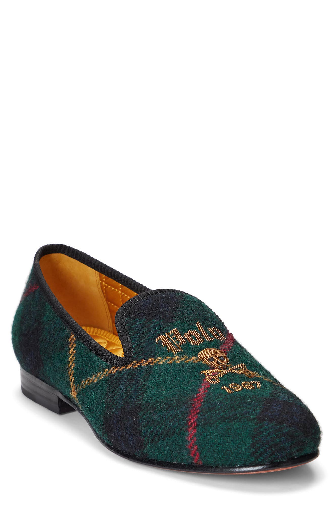 Polo Ralph Lauren Paxton Logo Embellished Wool Slipper, Main, color, 