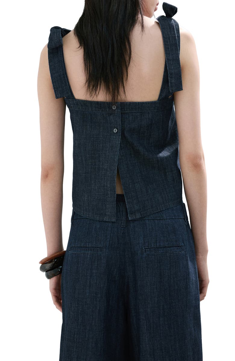 MANGO Calonge Denim Top, Alternate, color, Open Blue