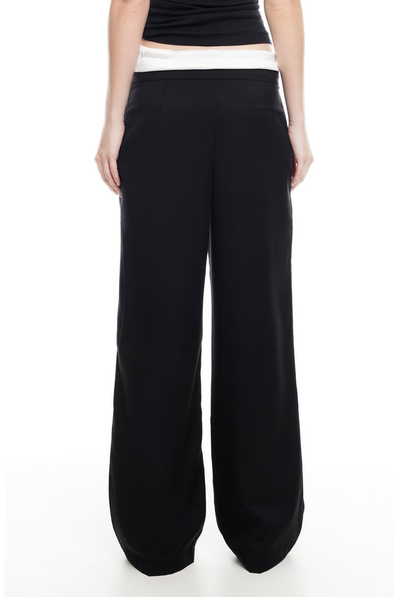 Frankie Pleated Tie Waist Pants, Alternate, color, ONYX