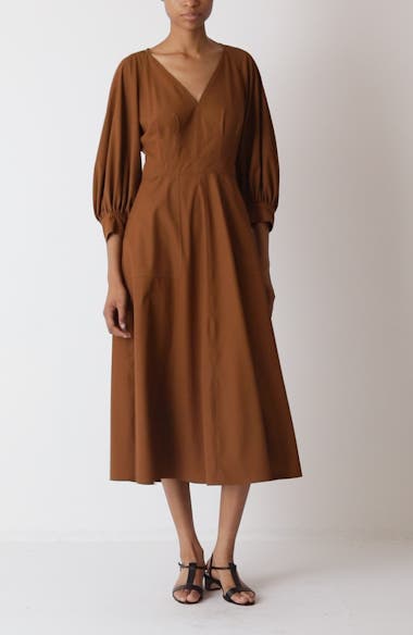 MAX MARA Pedaggi cotton midi dress マックスマラ ペダーギ Max Mara Pedaggi Cotton Poplin Fit & Flare Dress | Nordstrom