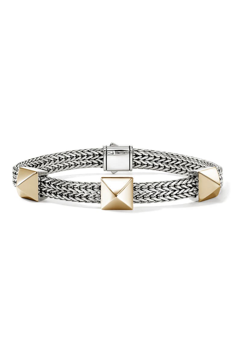 Icon Stud Bracelet, Main, color, SILVER AND GOLD