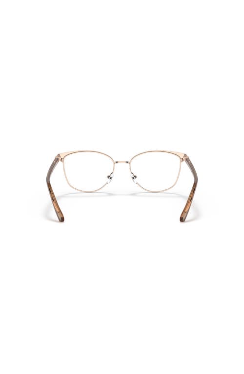 Michael Kors 54mm Cat Eye Optical Glasses In Brown