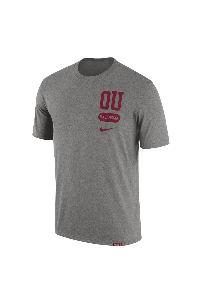 Men's Nike Heather Gray Oklahoma Sooners Campus Letterman Tri-Blend T-Shirt, Alternate, color, Heather Gray