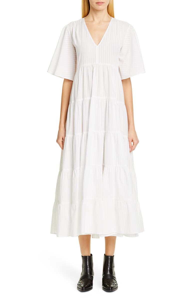 Merlette Sinharaja Chenille Stripe Midi Dress, Main, color,