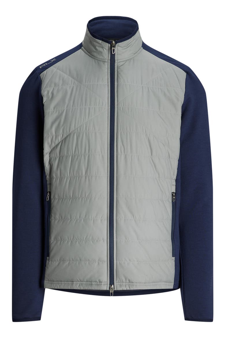 Performance Mixed Media Jacket, Alternate, color, REFINED NAVY/ PEAK GREY