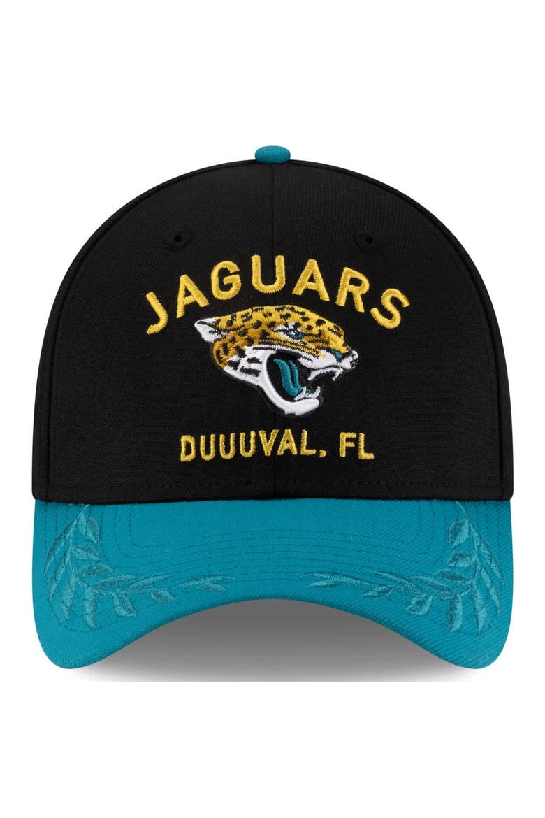 Men's New Era  Black/Teal Jacksonville Jaguars 2025 NFL Draft 39THIRTY Flex Hat, Alternate, color, Black