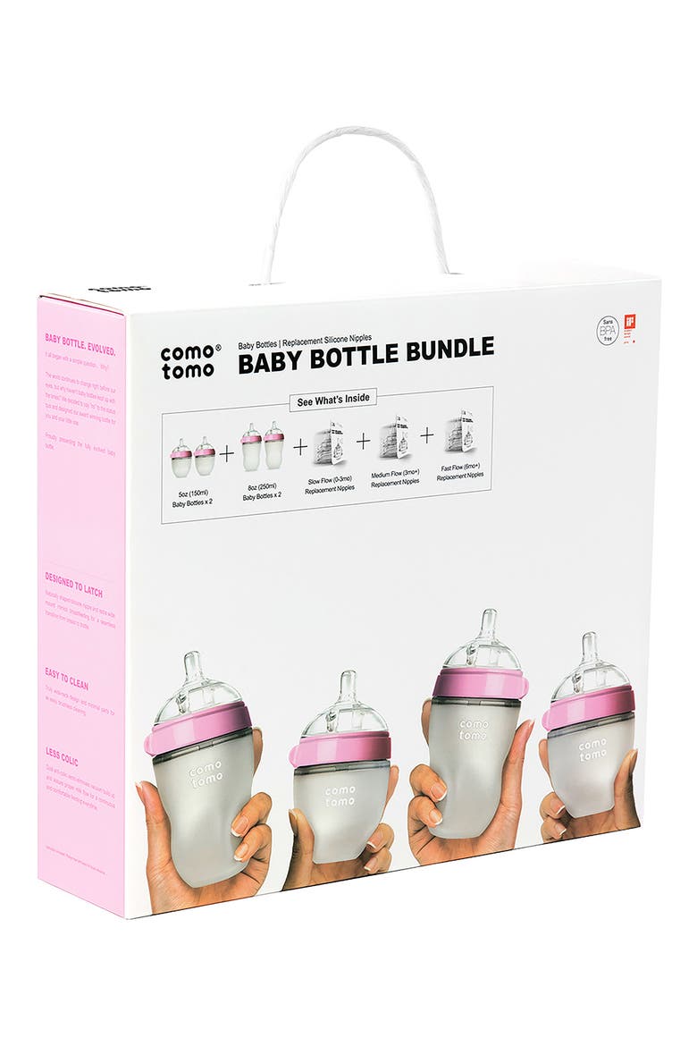 Baby Bottle Bundle, Alternate, color, PINK
