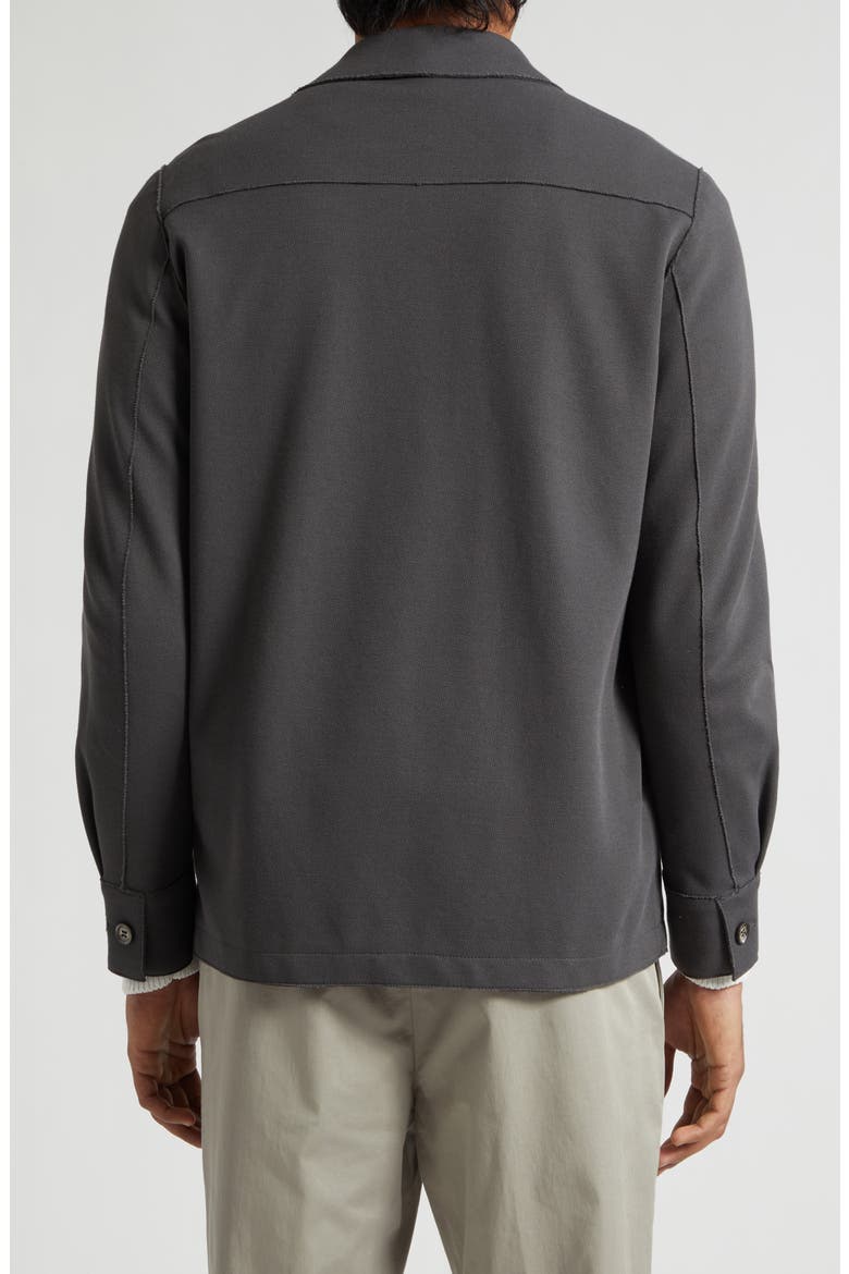 Cotton Blend Overshirt, Alternate, color, 22N BLACK