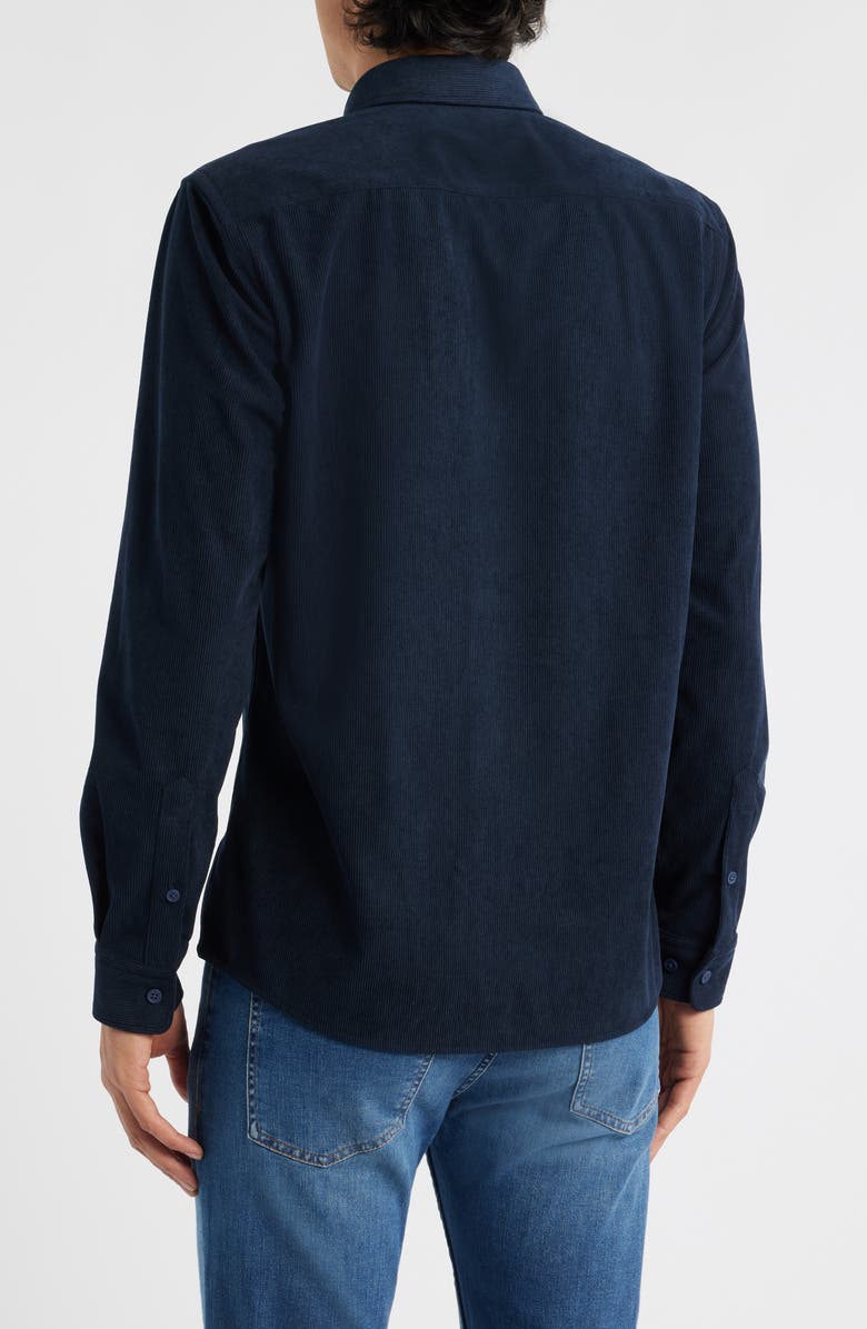 BOSS Roan Kent Corduroy Button-Up Shirt, Alternate, color, Dark Blue