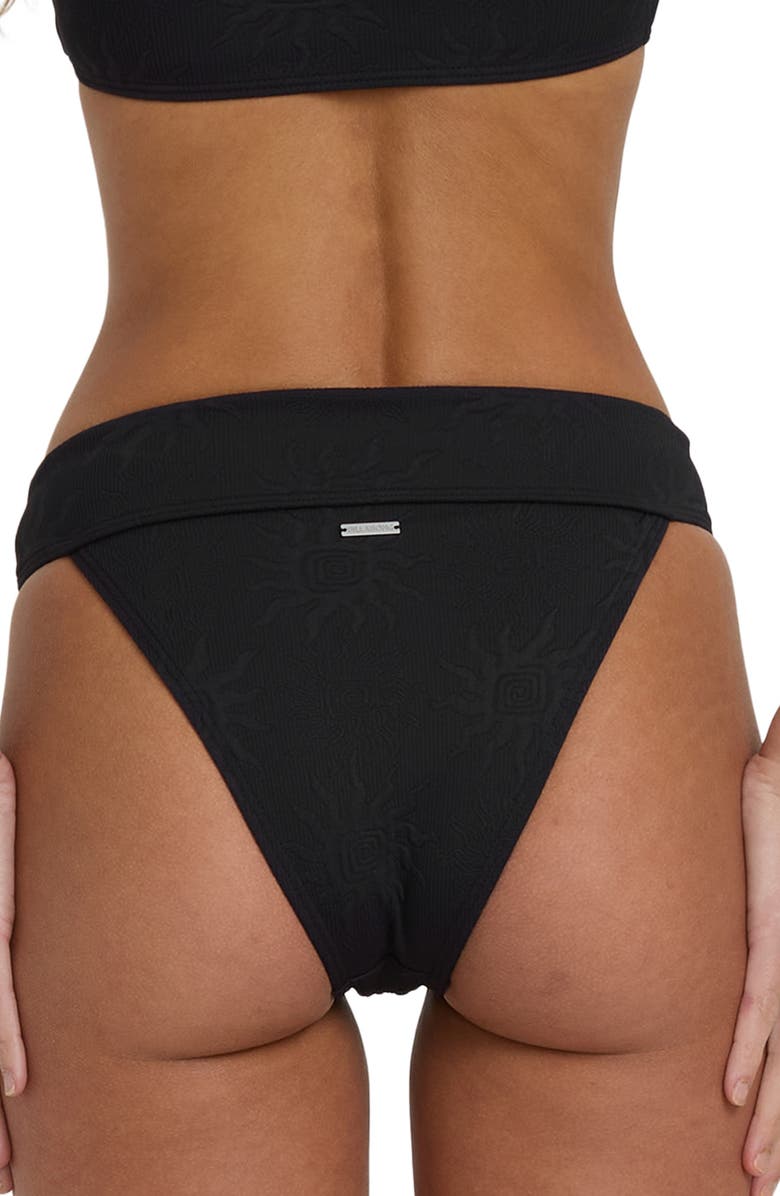 Billabong Laura Twisted Sun Aruba Bikini Bottoms, Alternate, color, Black Pebble