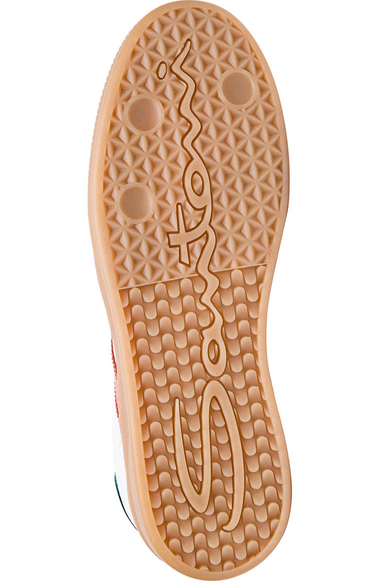 Santoni Olympic Low Top Sneaker, Alternate, color, White Orange Green