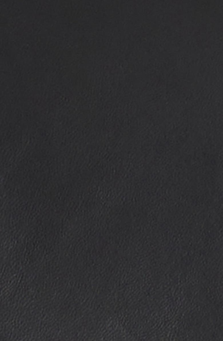 Burberry Leadenham Leather Crop Trench Coat, Alternate, color, Black