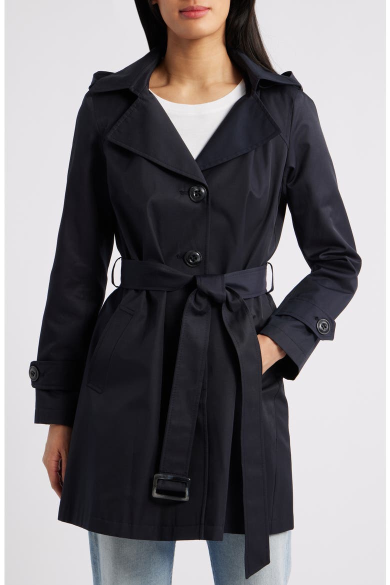 DB Short Trench Coat, Main, color, NAVY
