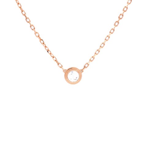 Cartier D'Amour Pendant Necklace 18K Rose Gold with Diamond Large
