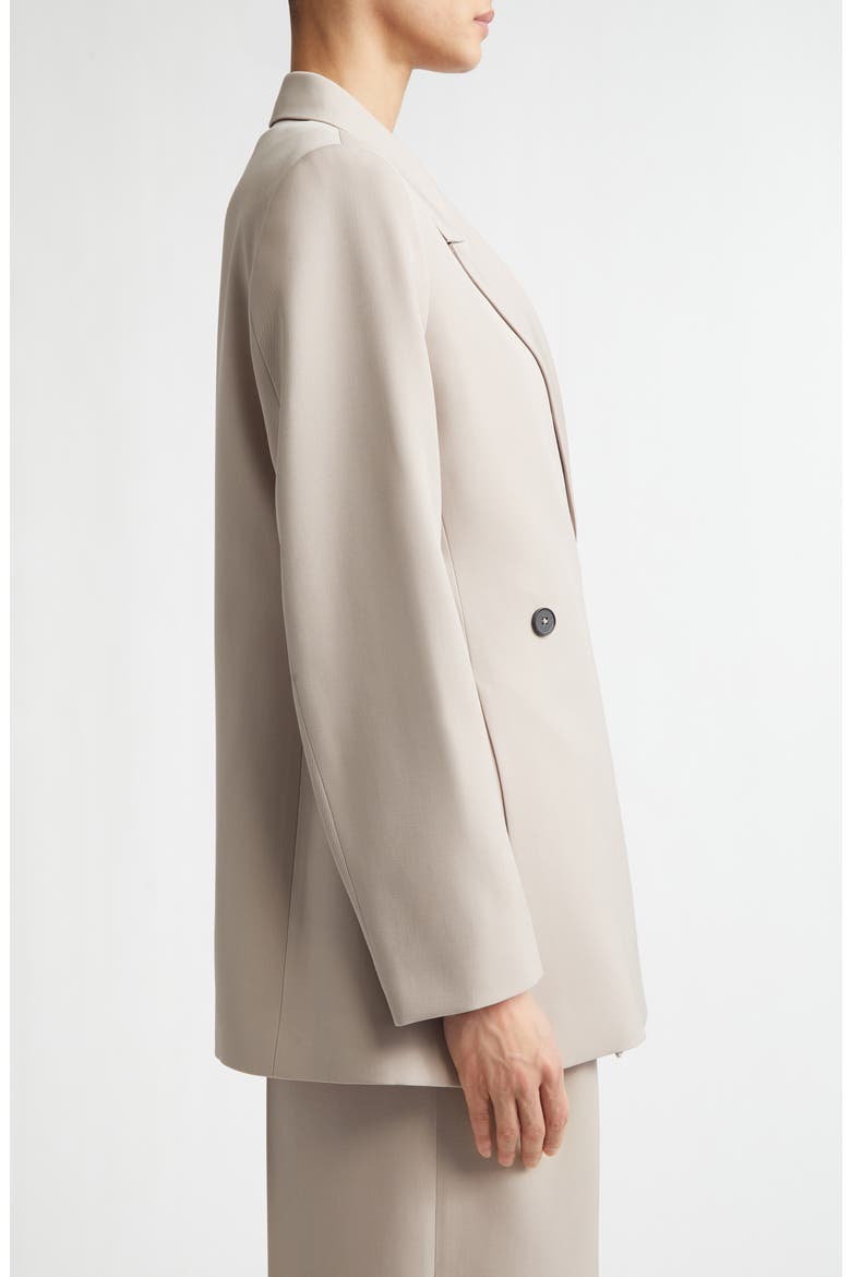 Slim Double Breasted Wool Gabardine Blazer, Alternate, color, MAUVE