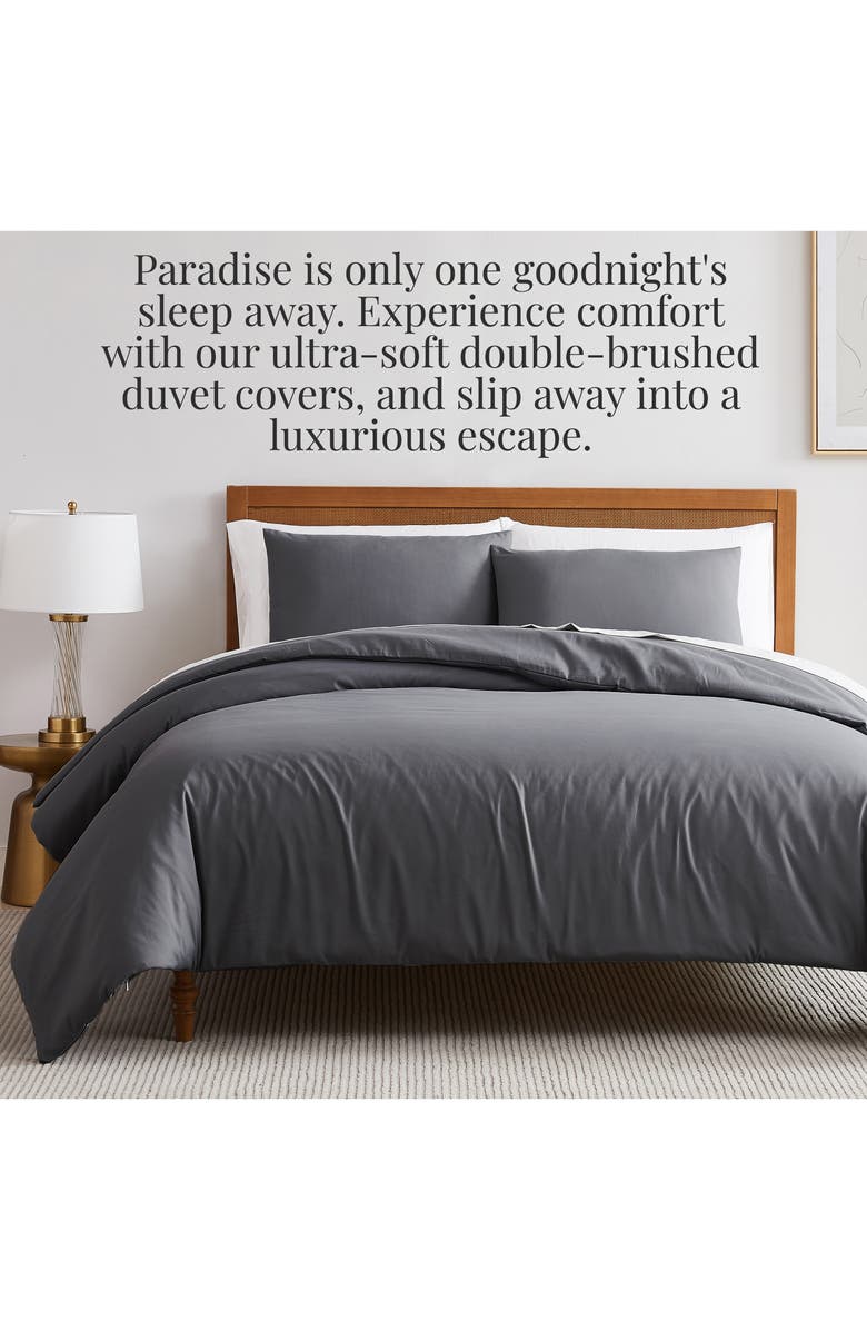 SOUTHSHORE FINE LINENS Vilano Springs Duvet Cover Set, Alternate, color, Slate