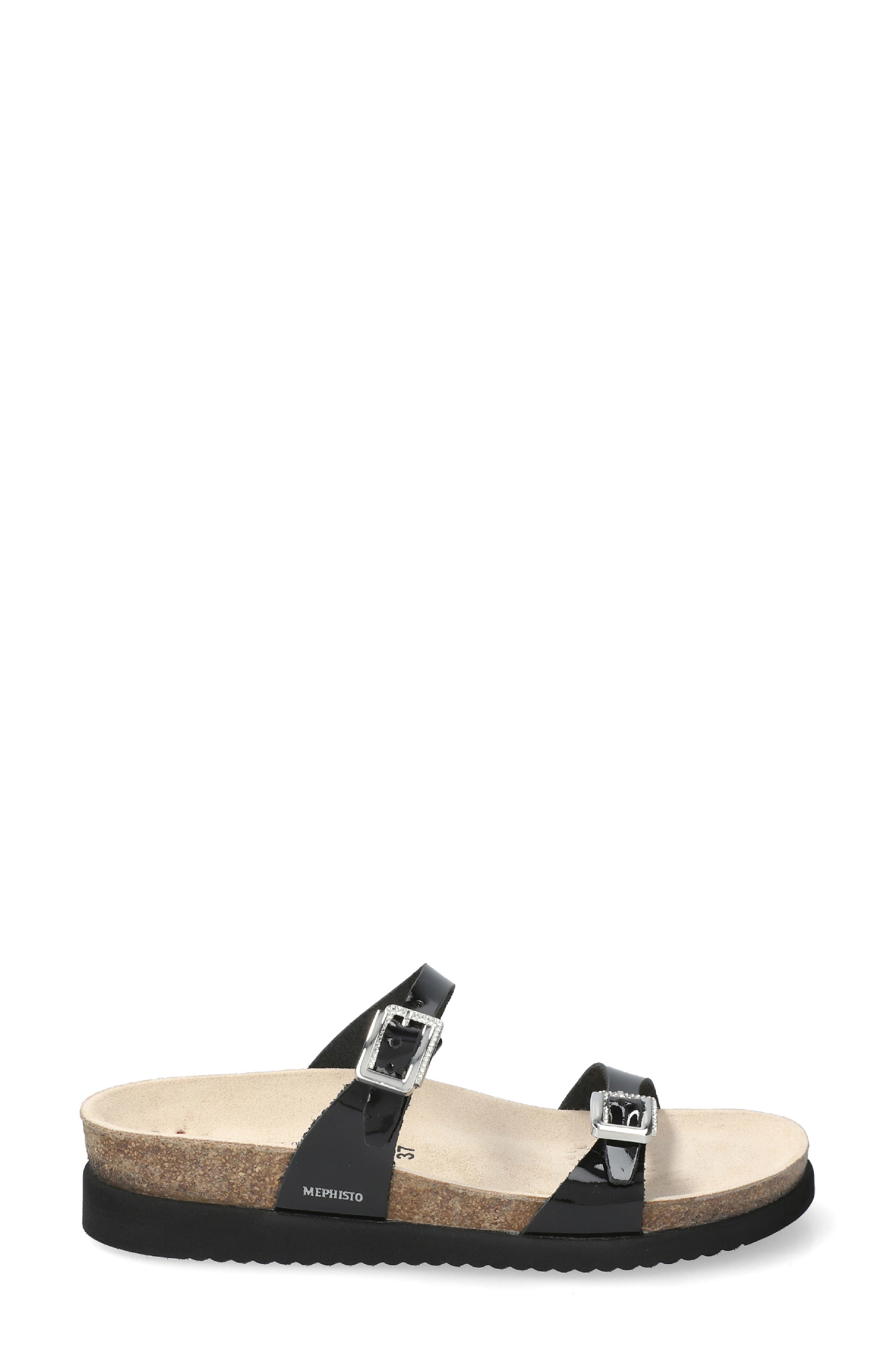 Mephisto Halya Sandal, Alternate, color, Black Patent Leather