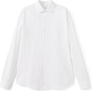 MANGO Textured Pinstripe Button-Up Shirt