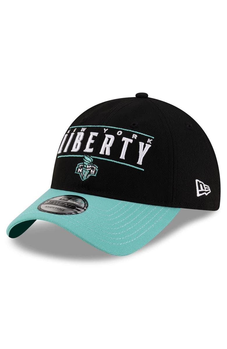 New Era Unisex New Era Black/Green New York Liberty 2025 WNBA Draft 9TWENTY Adjustable Hat, Main, color,