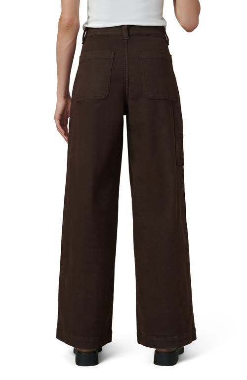 Joe's The Chloe High Waist Wide Leg Utility Jeans In Brown