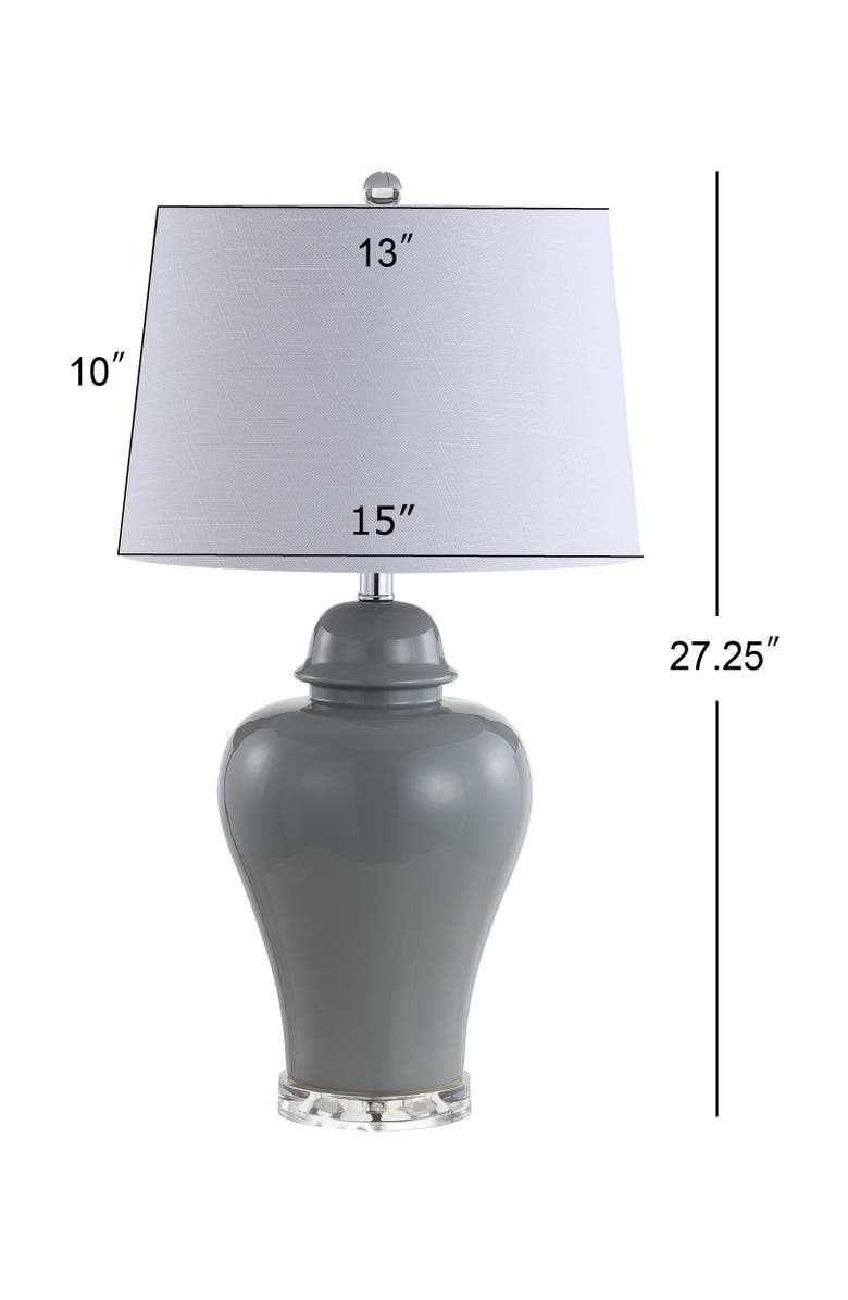 JONATHAN Y Winnie 27" Ceramic Urn LED Table Lamp, Alternate, color, Gray