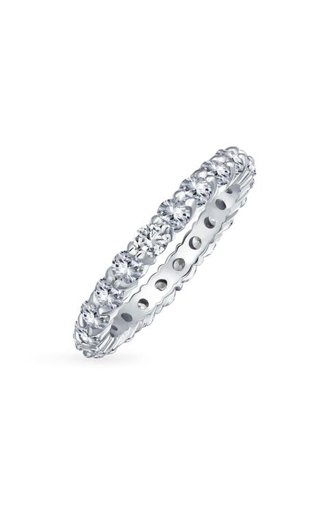Cubic Zirconia Stackable Eternity Ring