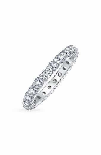 BLING JEWELRY Cubic Zirconia Stackable Eternity Ring