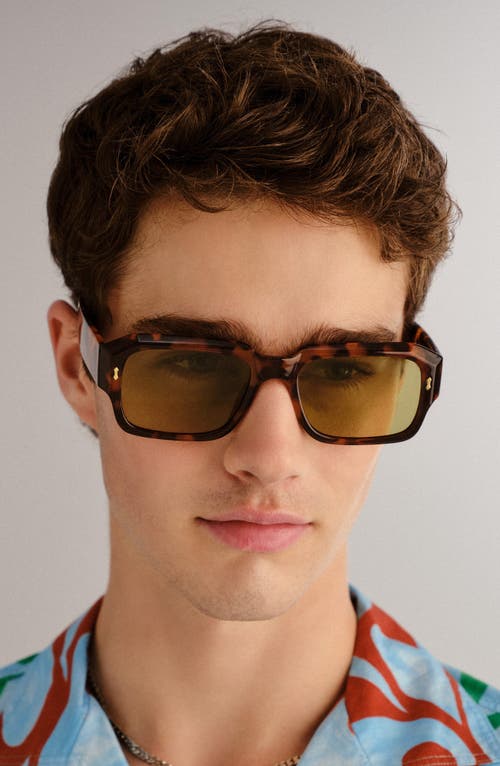 Aire Pluto 53mm Rectangular Sunglasses In Syrup Tort/sage Tint