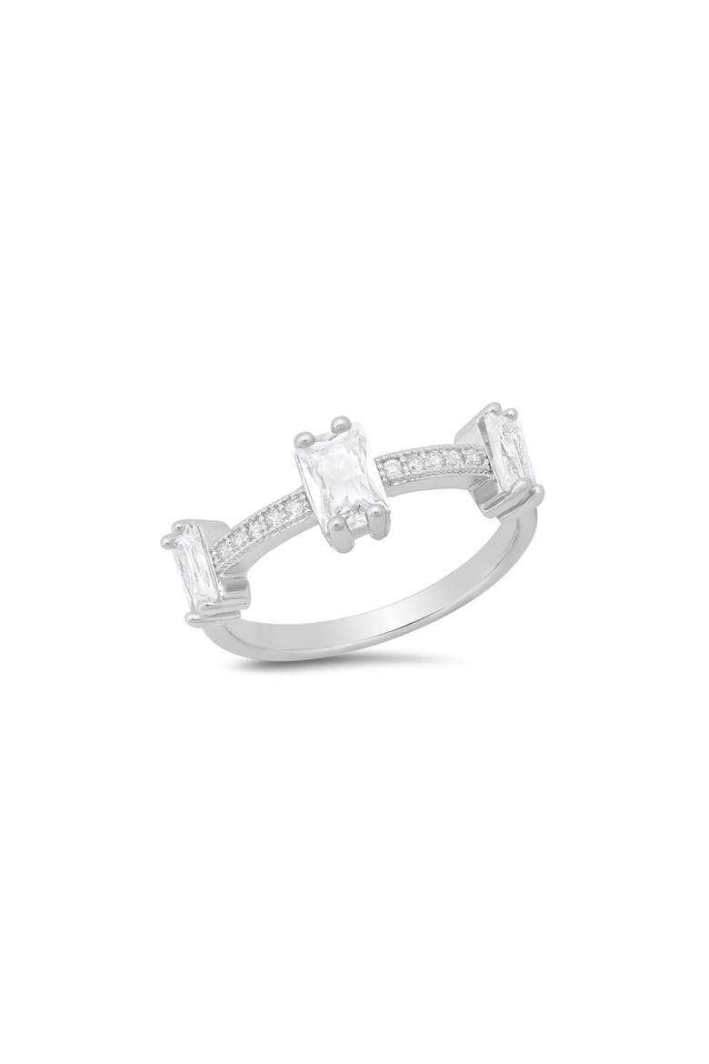 Simulated Diamond RIng, Main, color, SILVER