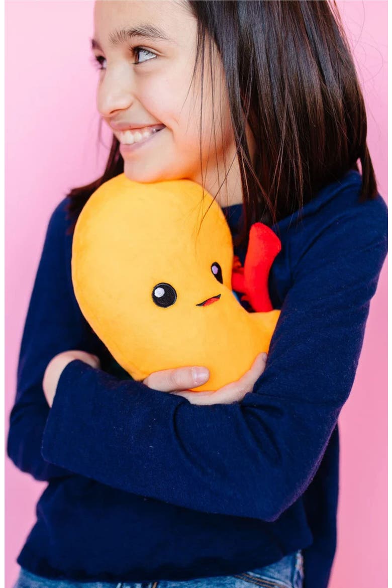 Kidney Plushie Organ, Alternate, color, Bright Orange