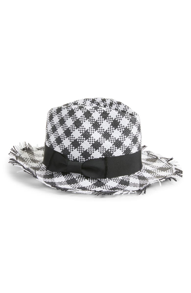 Kate Spade New York gingham trilby, Main, color, 