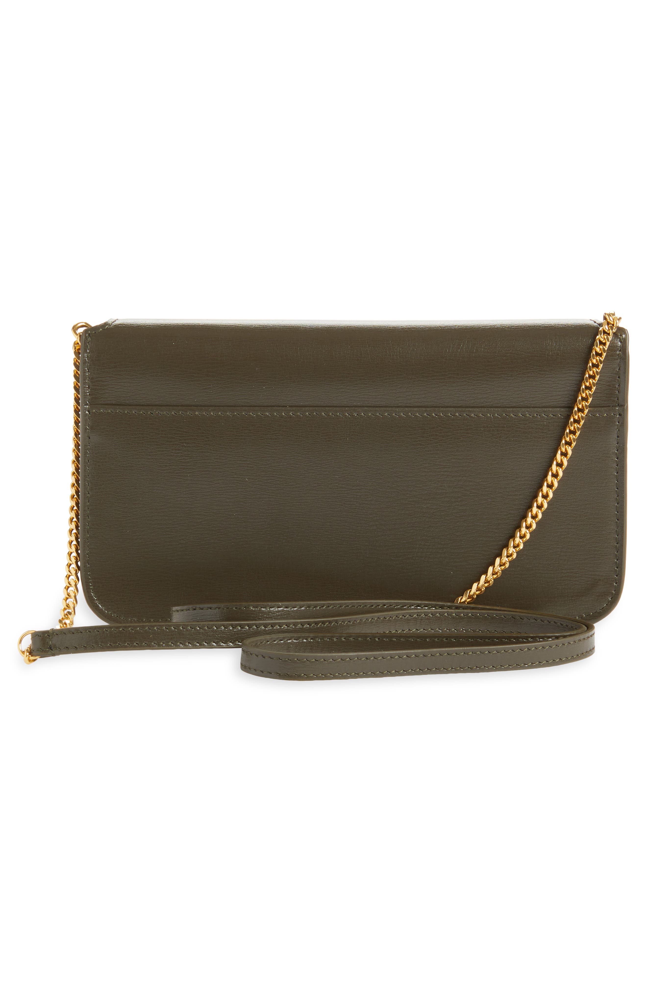 Saint Laurent Monogram Phone Shoulder Bag, Alternate, color, Light Musk