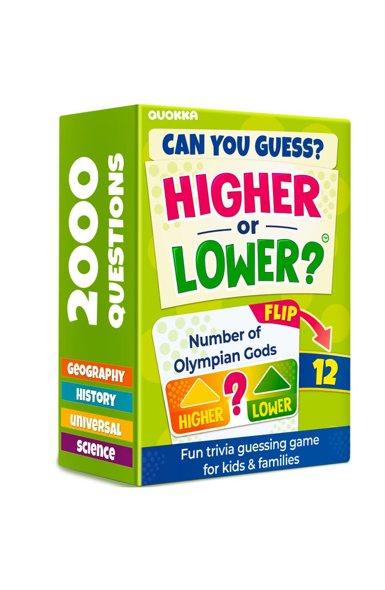 Quokka Higher or Lower Card Game for Kids and Families, Main, color, 4 Set