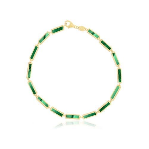The Lovery Fine Jewelry Malachite Bar Bracelet In Green