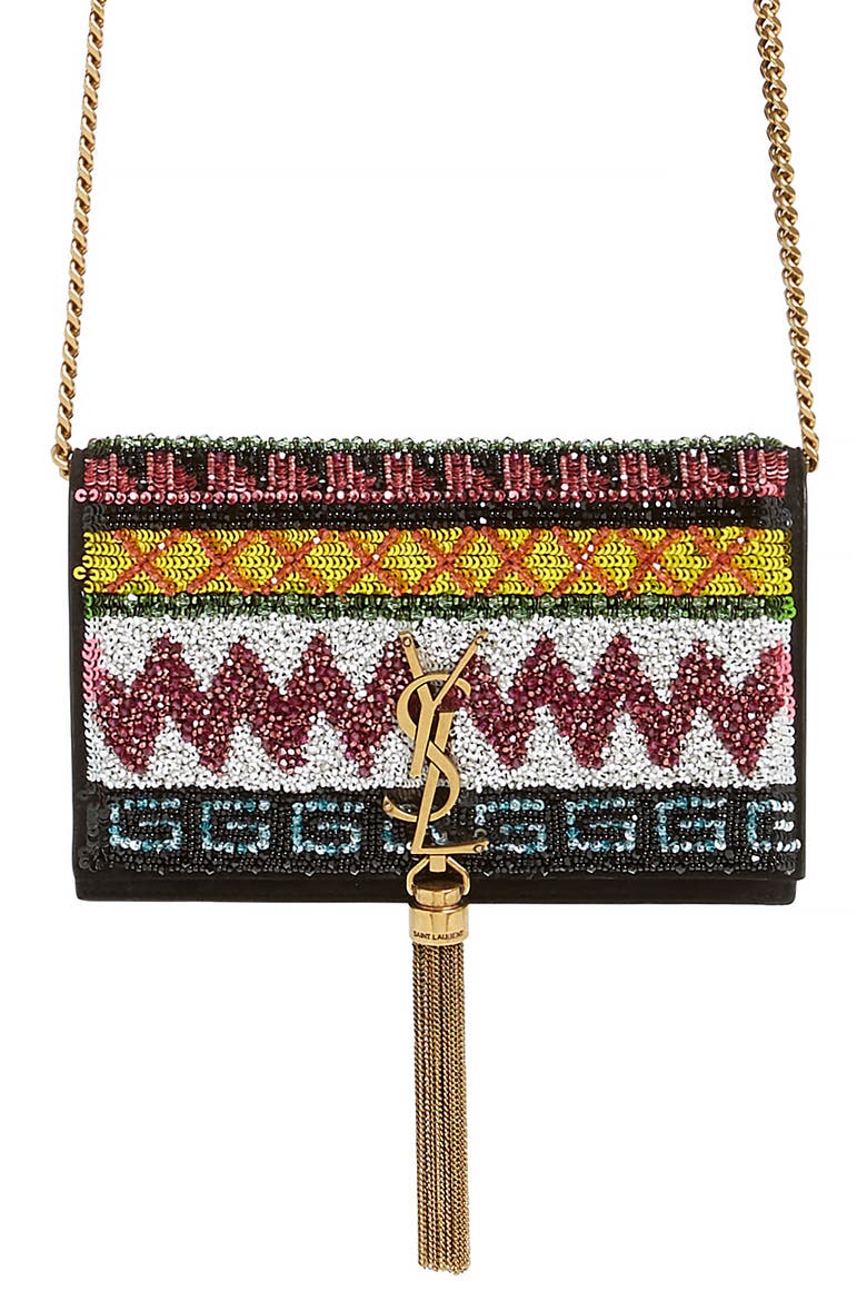 Kate Beaded Wallet on a Chain, Main, color, NERO/ MULTI