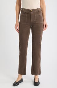 CITY BLUES Soho Patch Pocket Straight Leg Corduroy Pants