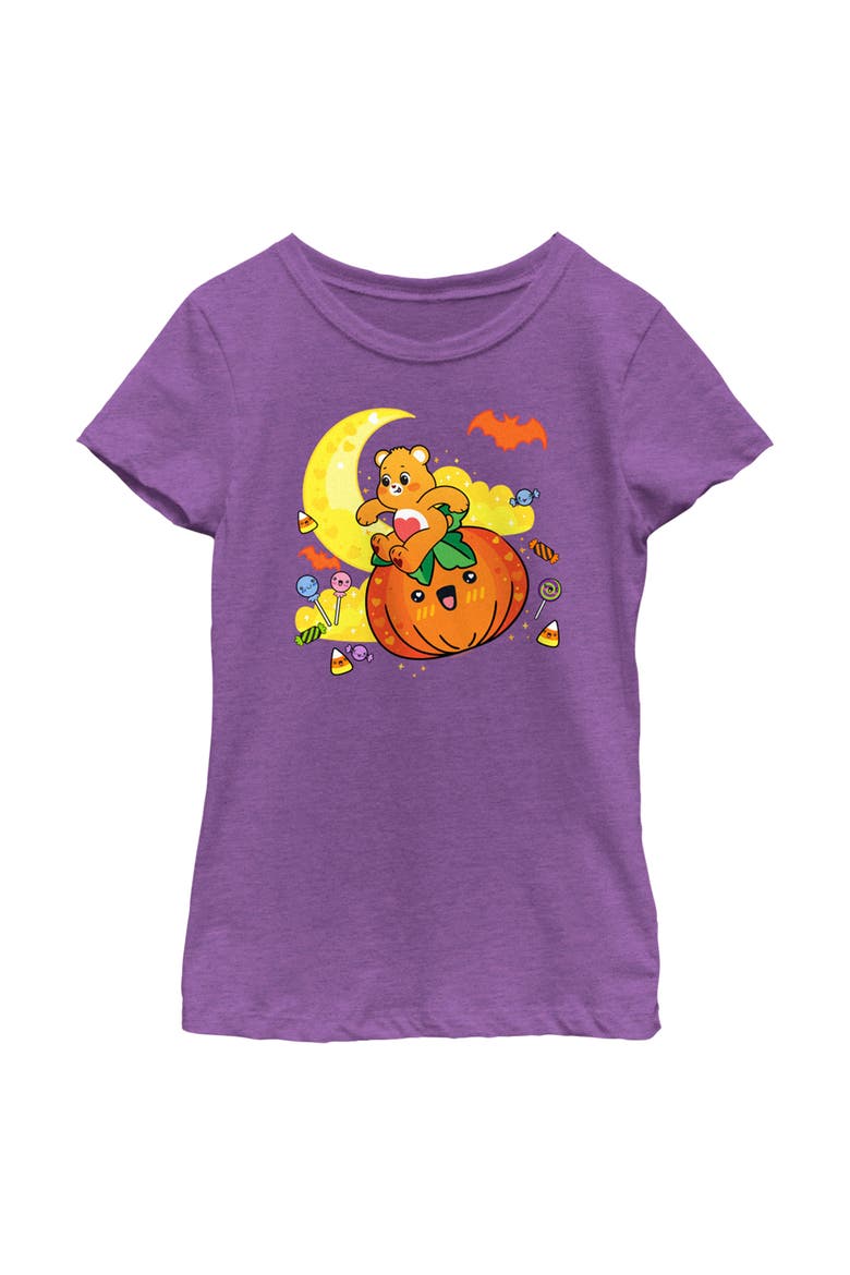 Girl's Care Bears Tenderheart Cute Halloween  Graphic T-Shirt, Main, color, Purple Berry