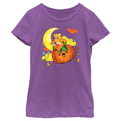 Girl's Care Bears Tenderheart Cute Halloween  Graphic T-Shirt