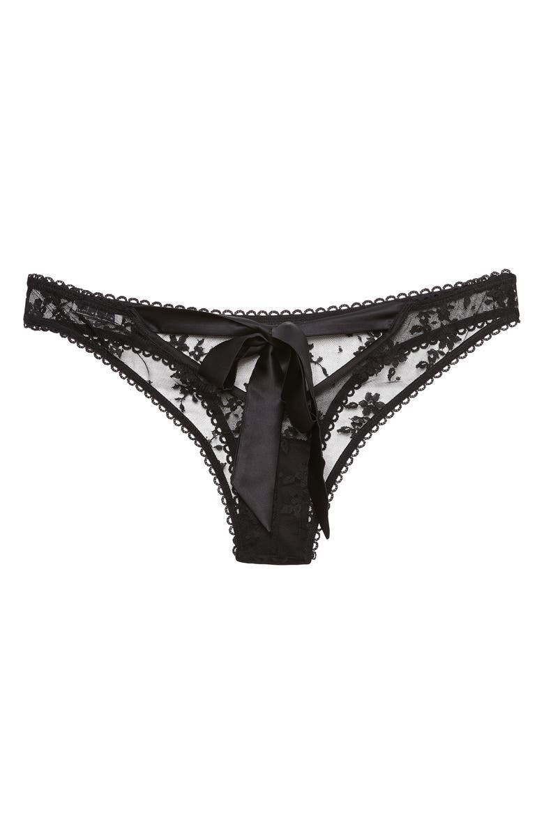 Fleur Du Mal Untie Me Underwire Demi Bra, Alternate, color, Black