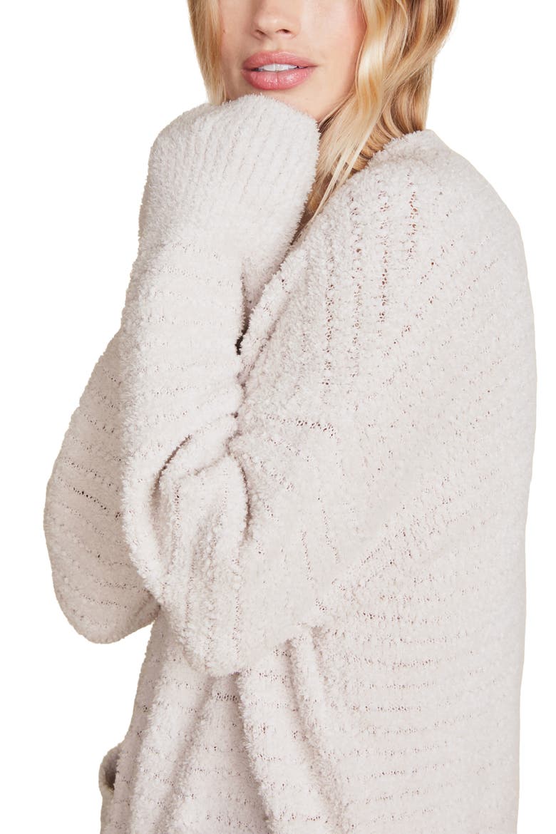 CozyChic™ Bouclé Front Chenile Cardigan, Alternate, color, ALMOND