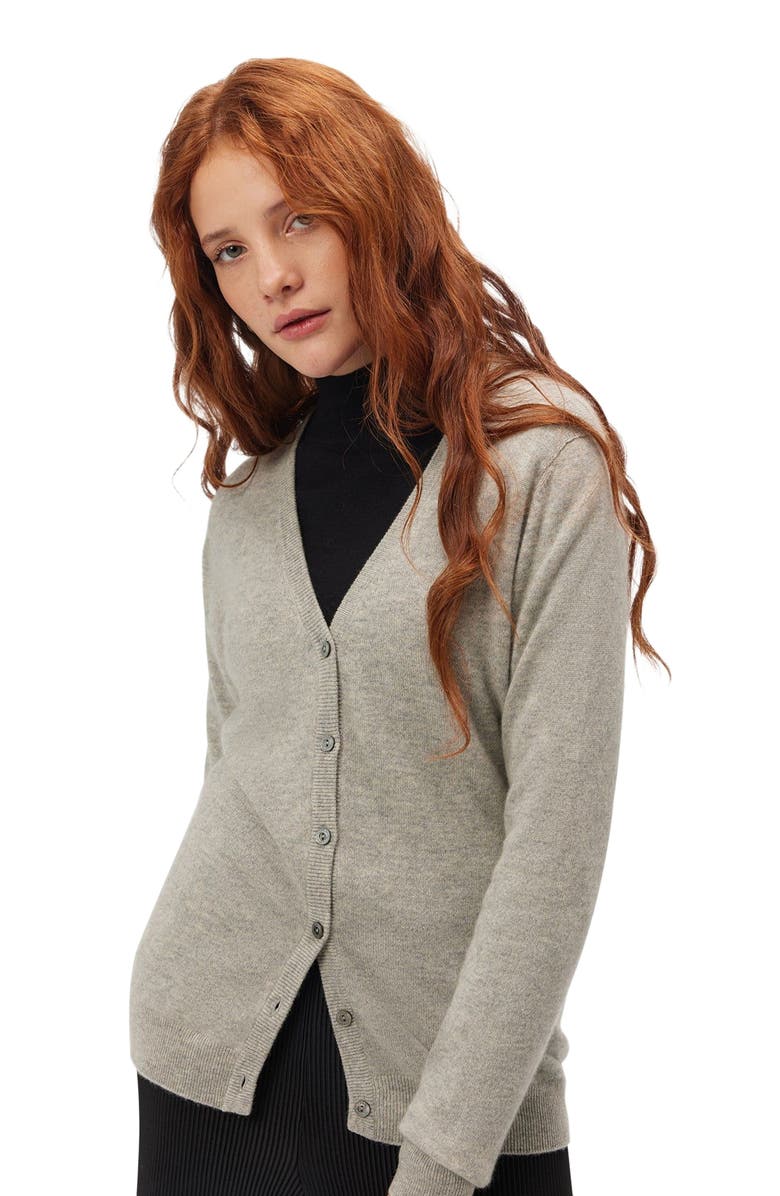 Gobi Cashmere Essential Cashmere V-Neck Cardigan, Alternate, color, Dawn Blue