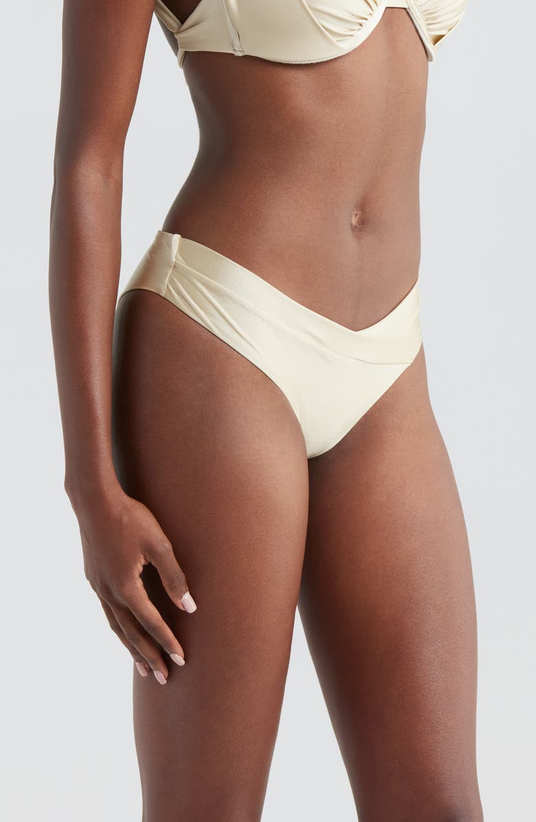 BOAMAR Potter Metallic Bikini Bottoms, Alternate, color, Champagne