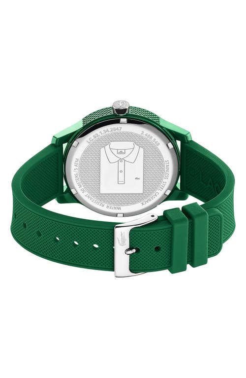 Lacoste 12.12 Chronograph Silicone Band Watch, 44mm In Green