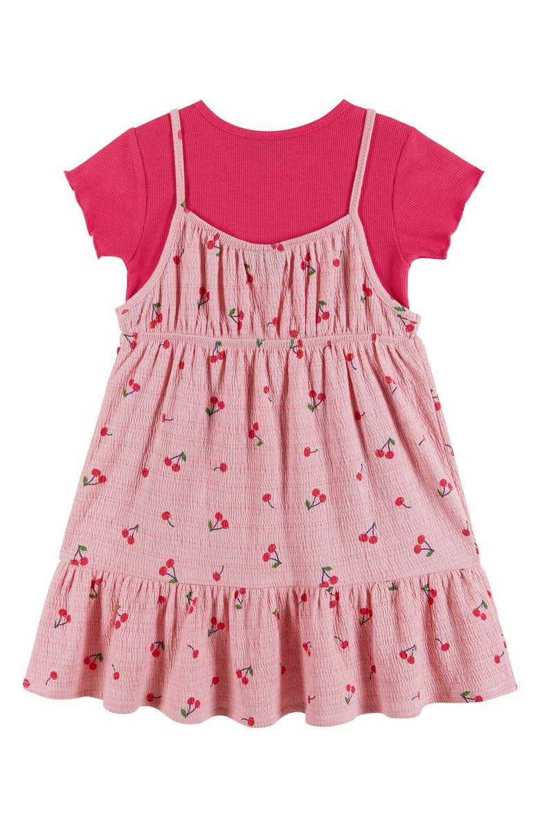 Andy & Evan Kids' Cherry Print Tank T-Shirt Dress, Alternate, color, Pink Cherry