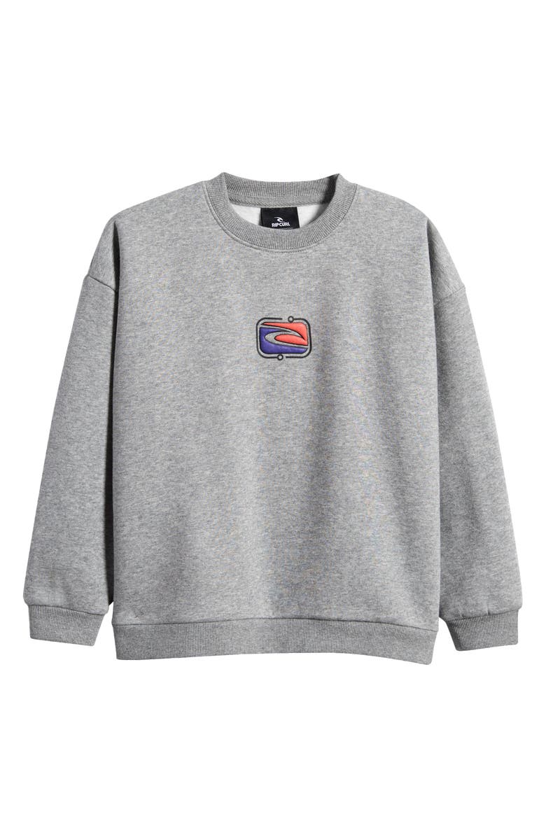 Rip Curl Kids' Evolution Crewneck Sweatshirt, Main, color, Grey Marle