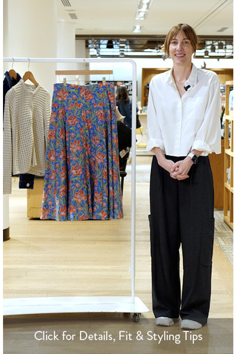 Tricia Floral Print Midi Skirt video