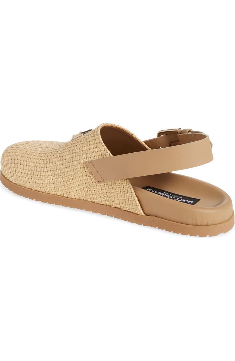 Dolce&Gabbana Basket Weave Slingback Clog, Alternate, color, 8D106-Naturale/ Ecru